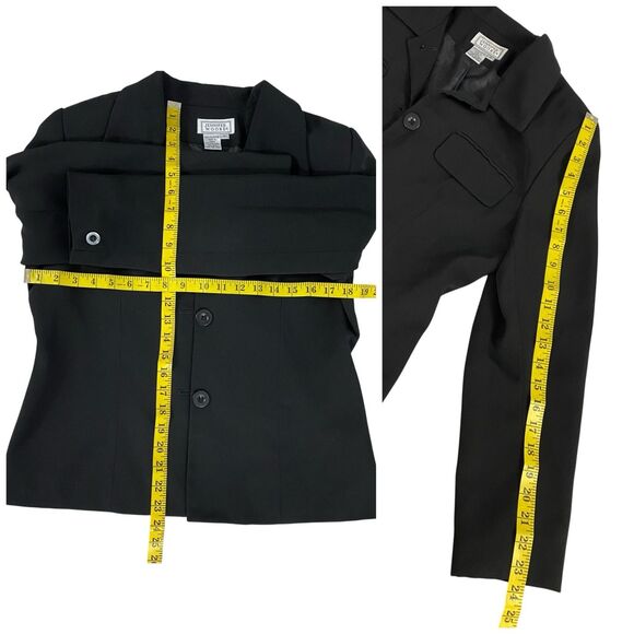 Jennifer Moore Blazer Womens 10 Black Utility Jacket Officecore Corpcore Career - Picture 2 of 15